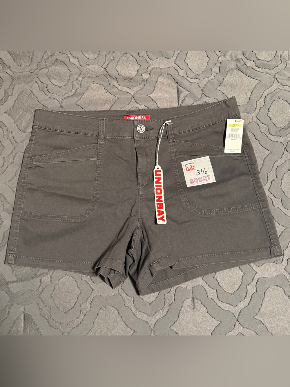 NEW Unionbay Delaney Shorts in Galaxy Grey, size 17